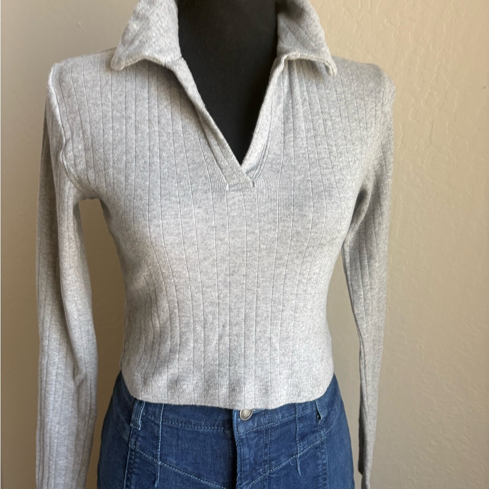 Forever 21 Heather Gray Knit Top